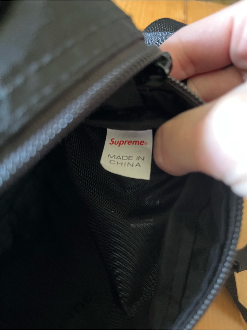 Supreme Waist Bag Fanny Pack Bum Black Logo X-pac USA FW18 Pouch Nylon Crossbody - Picture 10 of 13
